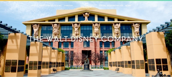 월트 디즈니 컴퍼니 홈페이지