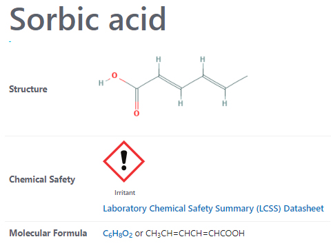 소브산(Sorbic Acid)의 화학 정보 /PubChem