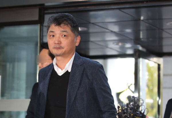 김범수 카카오 창업주가 SM엔터테인먼트 주가 시세 조종 의혹과 관련해 지난해 서울 금융감독원으로 출석하고 있다. /사진=뉴시스 (포인트경제)