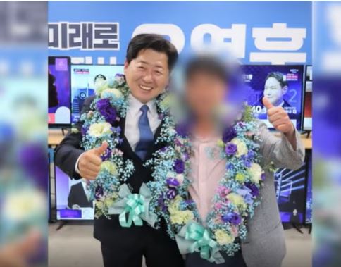 오영훈 최측근 이모 비서관(오른쪽) ⓒ제주MBC 갈무리